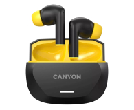 CANYON Słuchawki dokanałowe HEXAGON 7 TWS ANC+ENC Qi Czarno - Żółte - 1348432 - zdjęcie 1